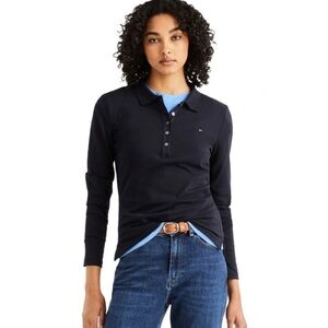 Tommy Hilfiger Women's Navy Long Sleeve Polo